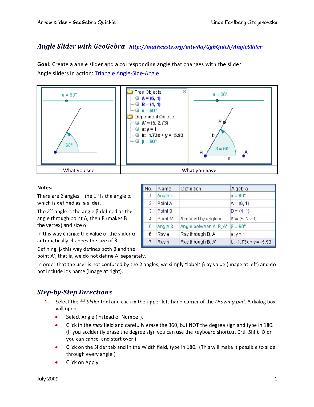 Arrow Slider Geogebra Quickielinda Fahlberg-Stojanovska