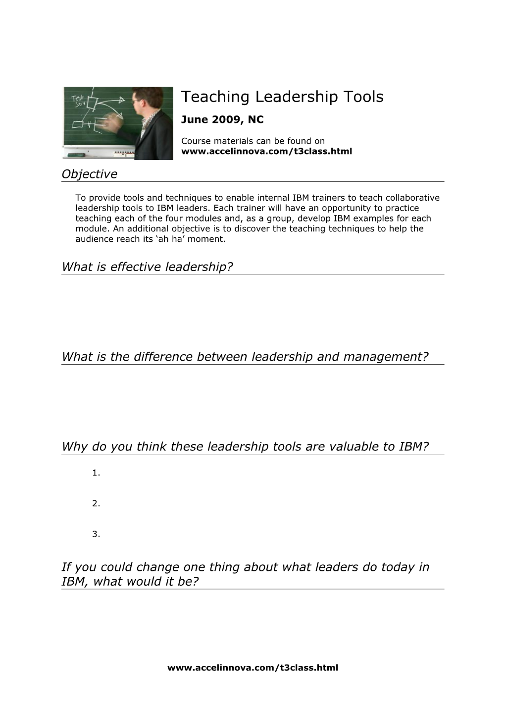 Training Leadership Toolshandoutpage 1Of 6