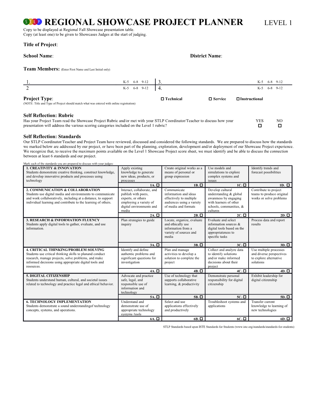 Copy to Be Displayed at Regional Fall Showcase Presentation Table