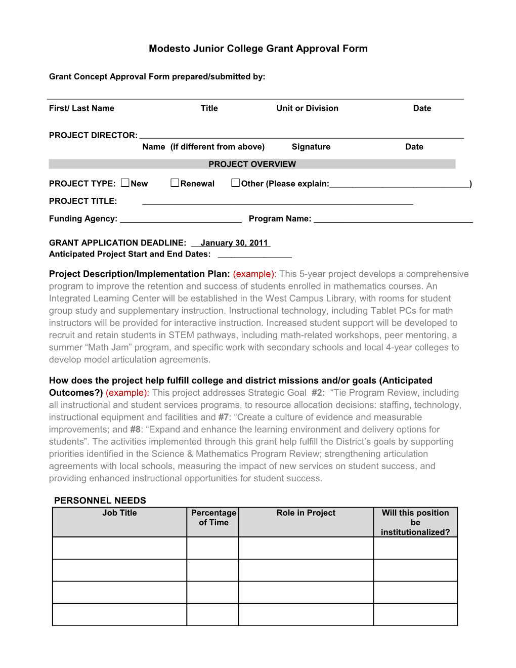 Approval Form for Grant Application (S)