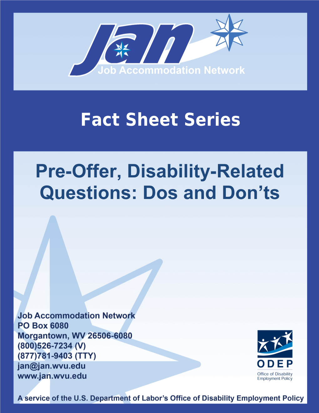 Pre-Offer, Disability-Related Questions: Dos and Don Ts