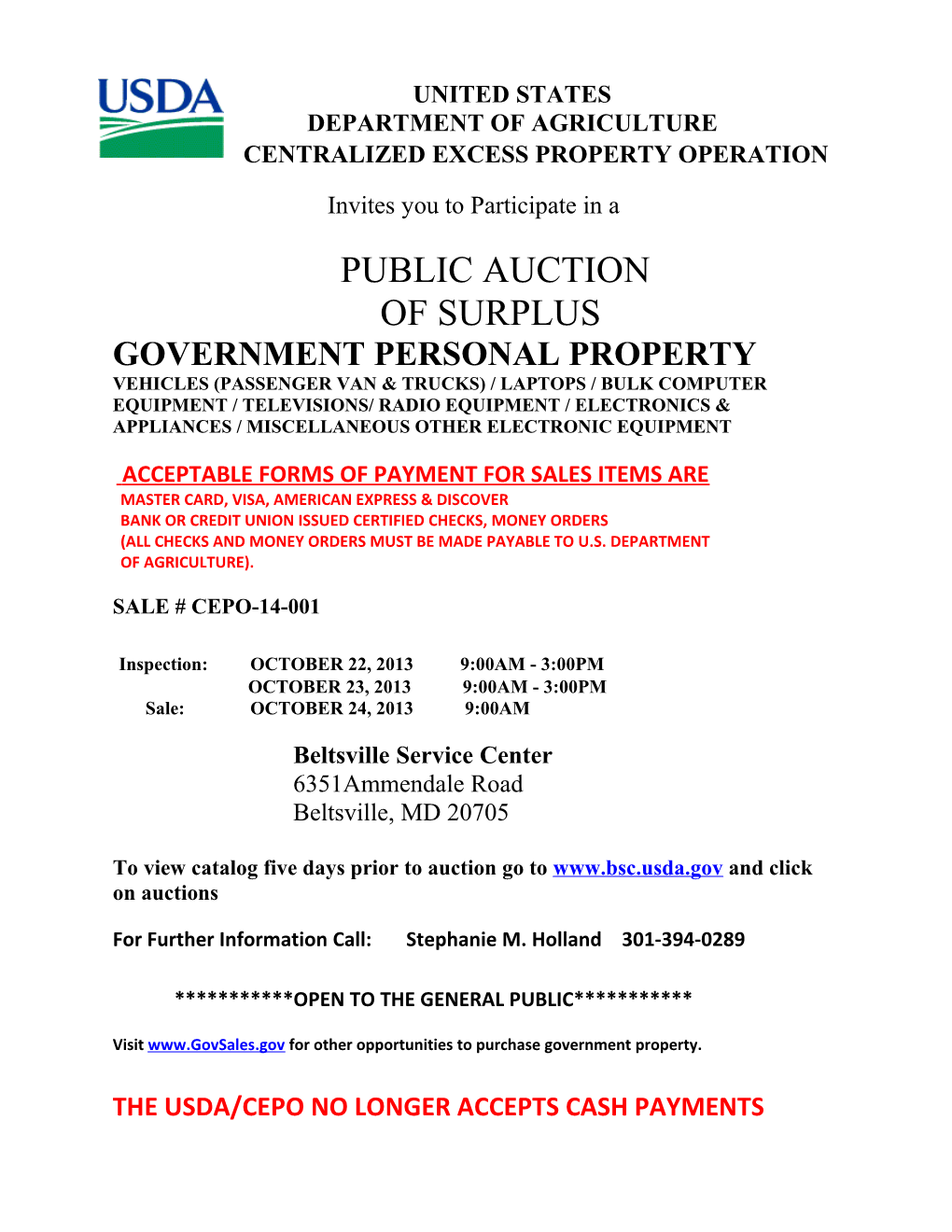 Centralized Excess Property Operation