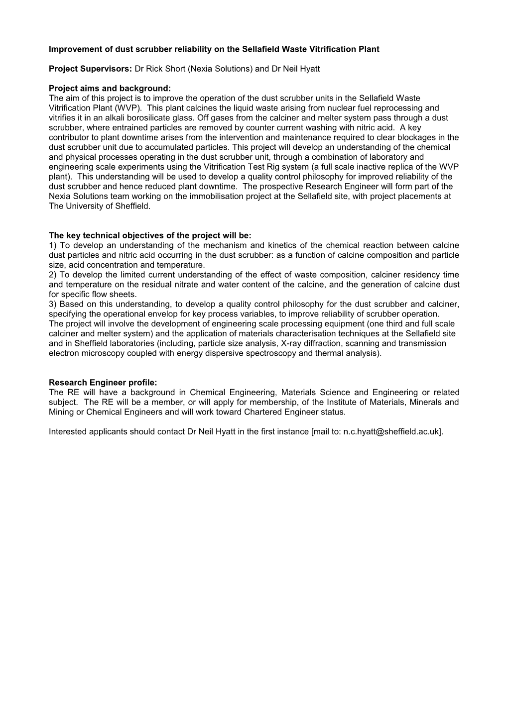 Process Development for the Immobilisation of Plutonium Containing Wastes and Residues