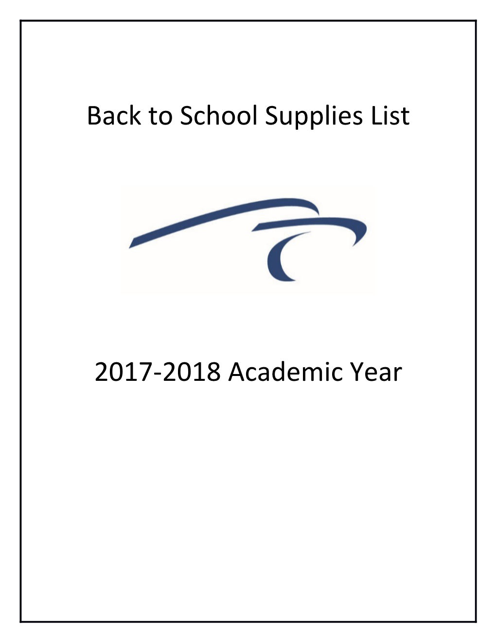 Back to School Supplieslist