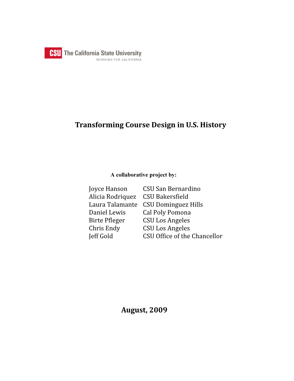 TCD U.S. History Report Draft 1.0