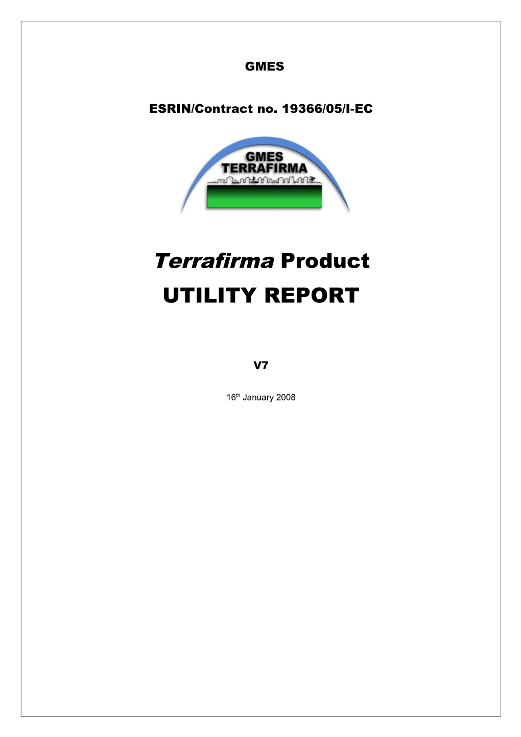 Terrafirma Utility Report Template