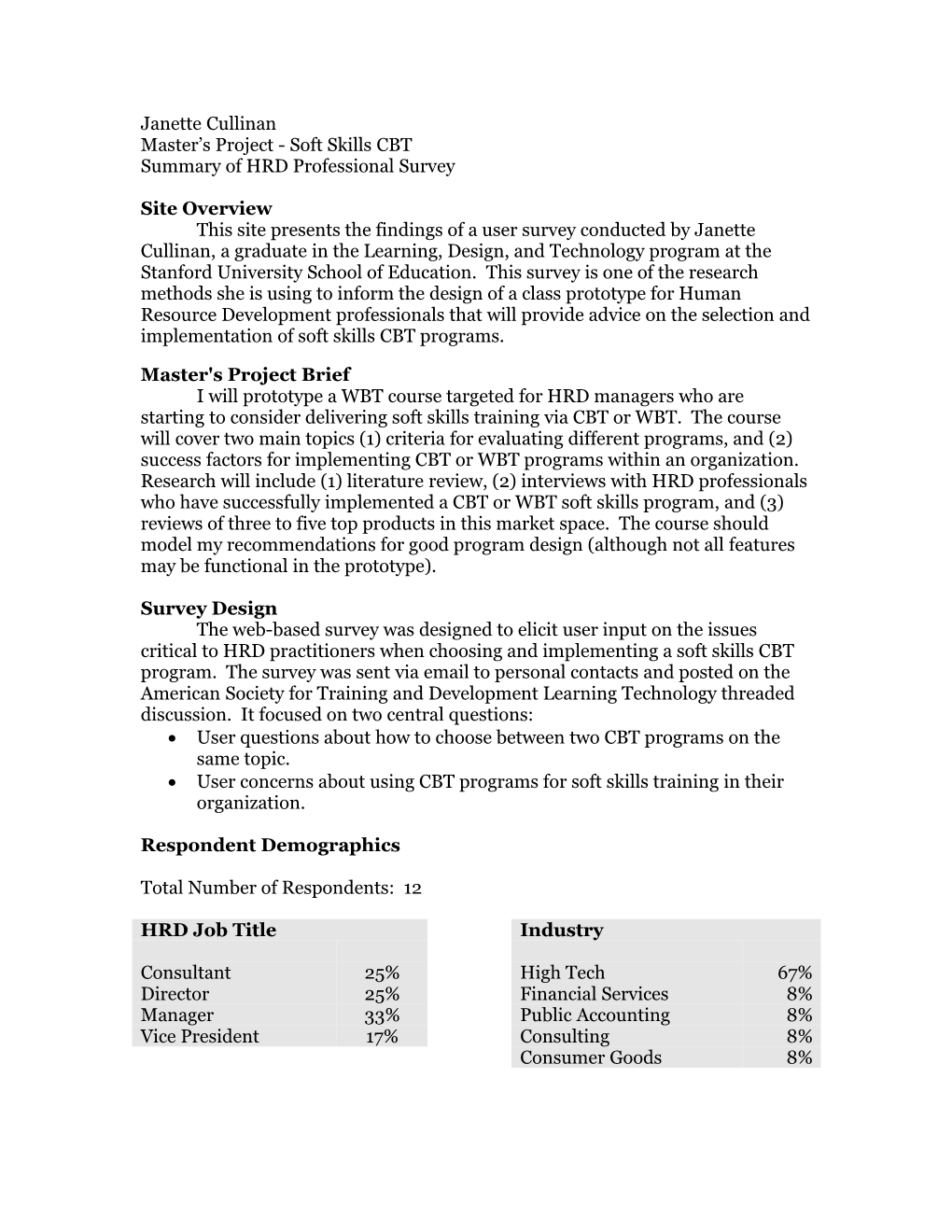 Master S Project - Soft Skills CBT