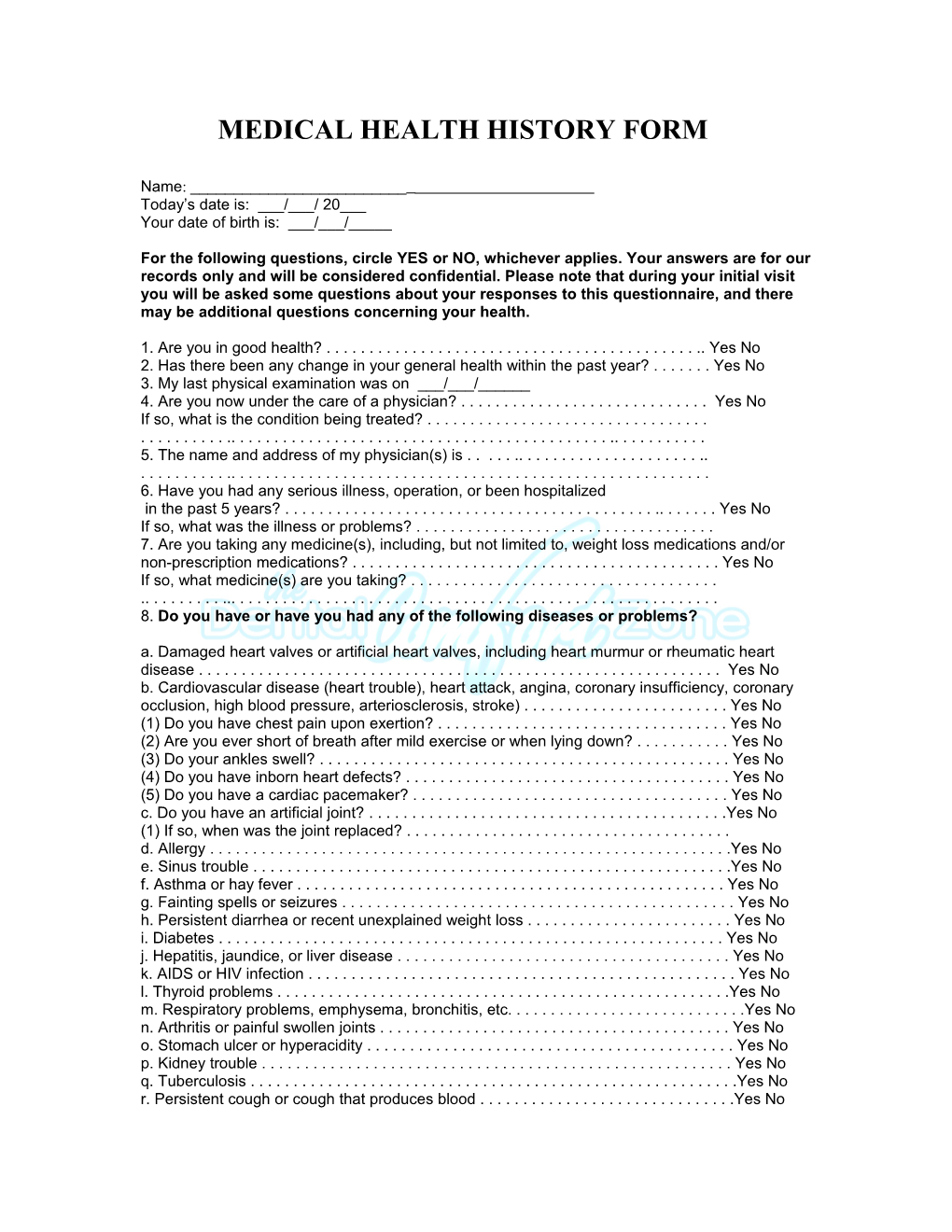 Permission for Dental Treatment, Local Anesthesia (Numbing Shots) and Nitrous Oxide (Laughing