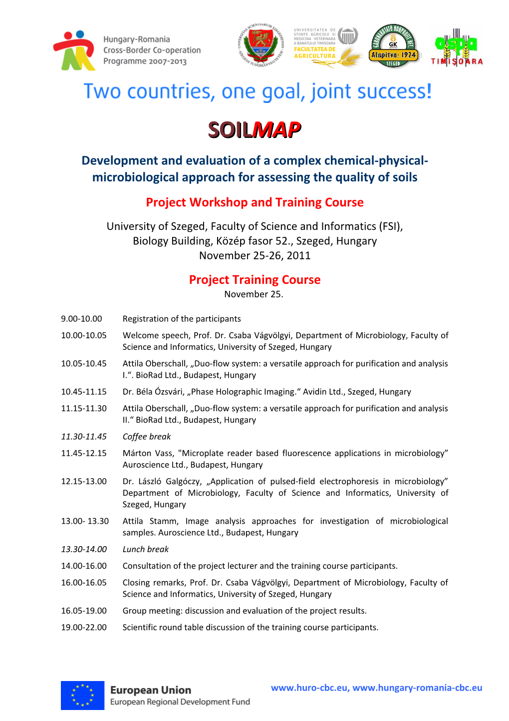 Project Workshop and Training Course