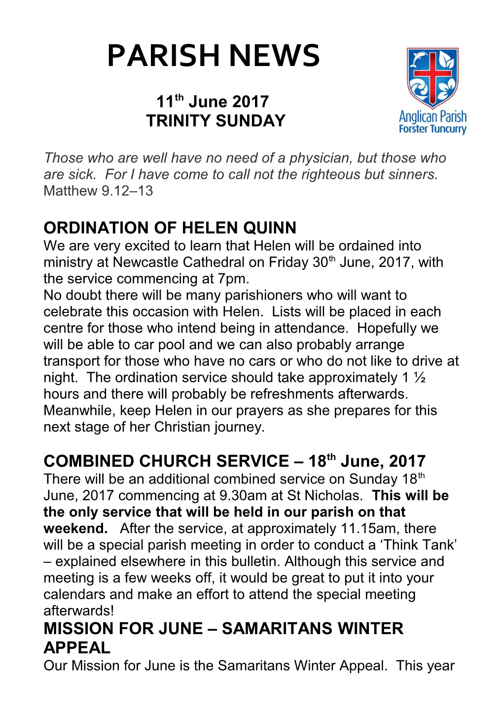 Ordination of Helen Quinn