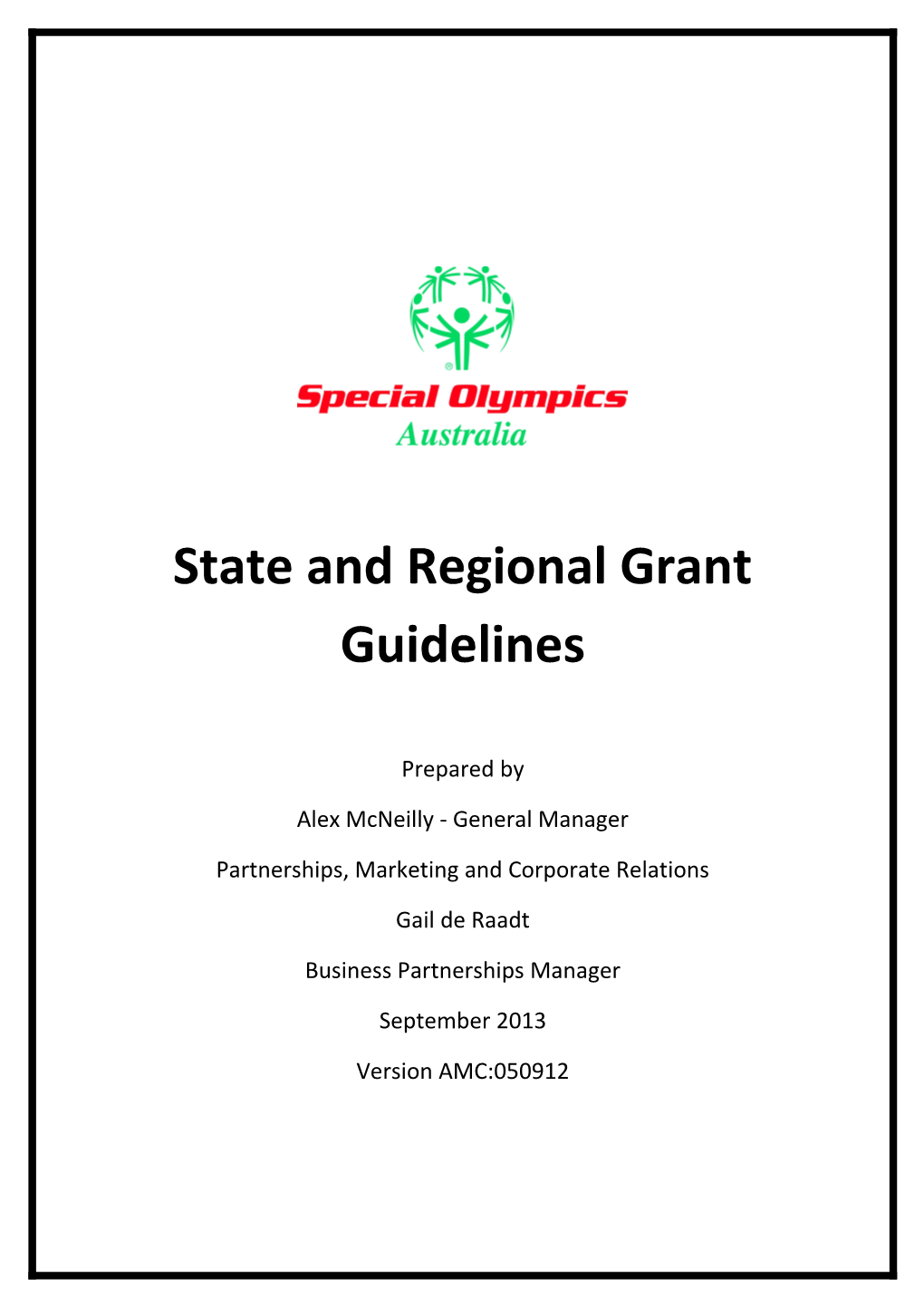 Special Olympics Grant Information Guide Book