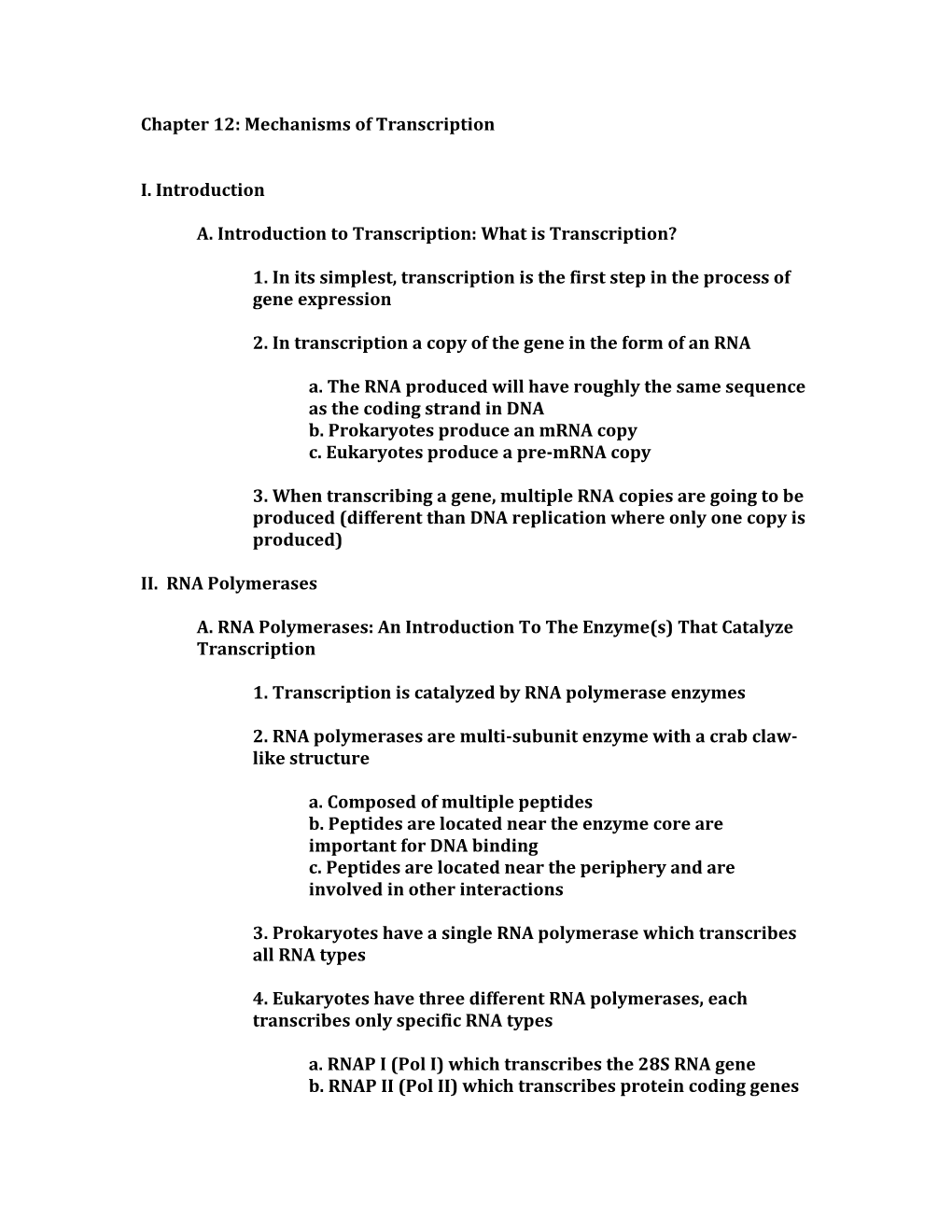 A. Introduction to Transcription: What Is Transcription?