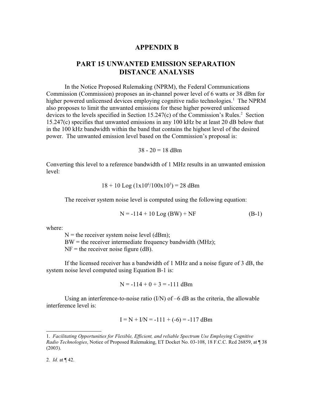 Part 15 Unwanted Emission Separation