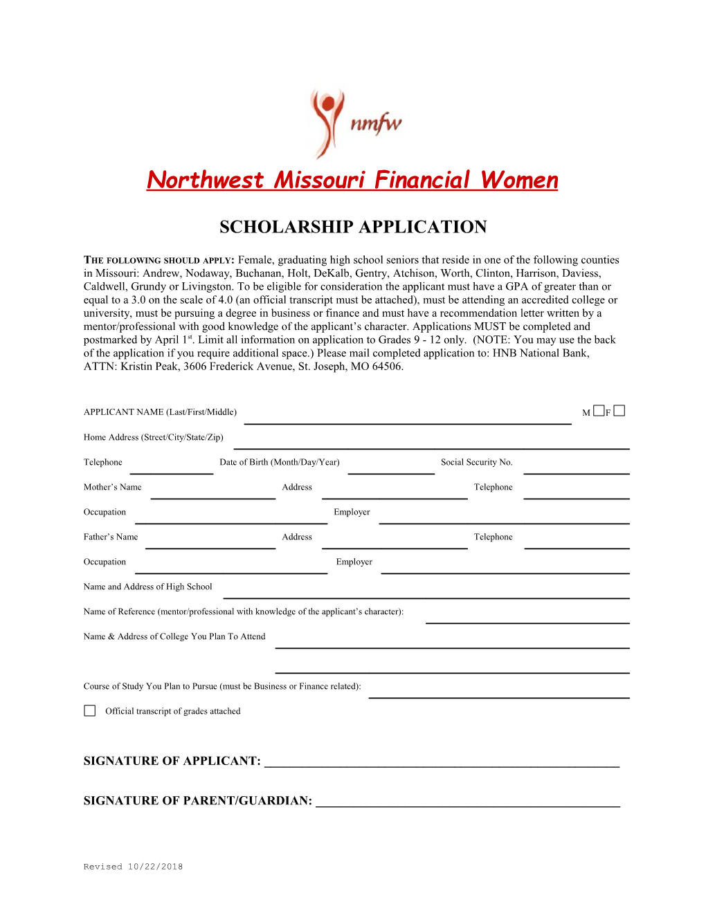 Northwest Missouri Financial Women