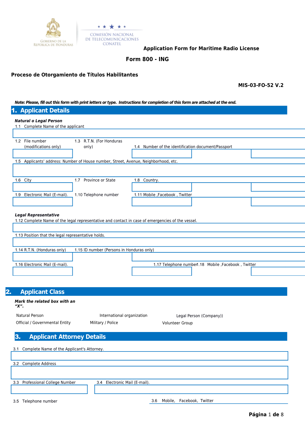 Note: Please, Fill out This Form with Print Letters Or Type. Instructions for Completion