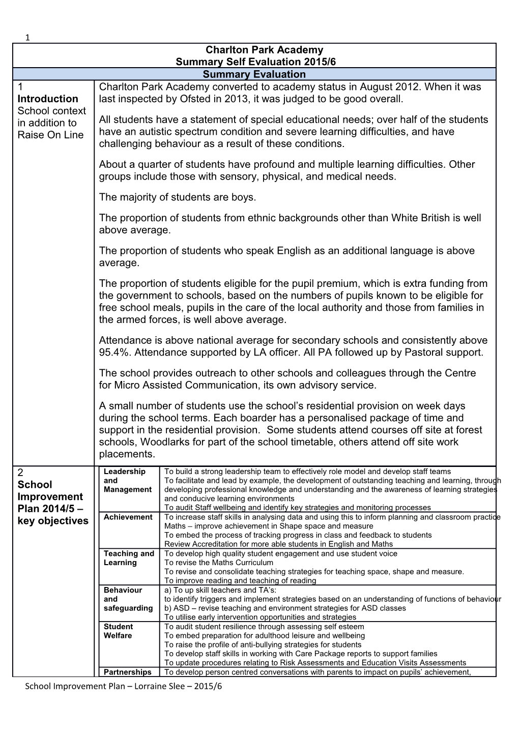 Enrich the Wider Curriculum Available to Our Students