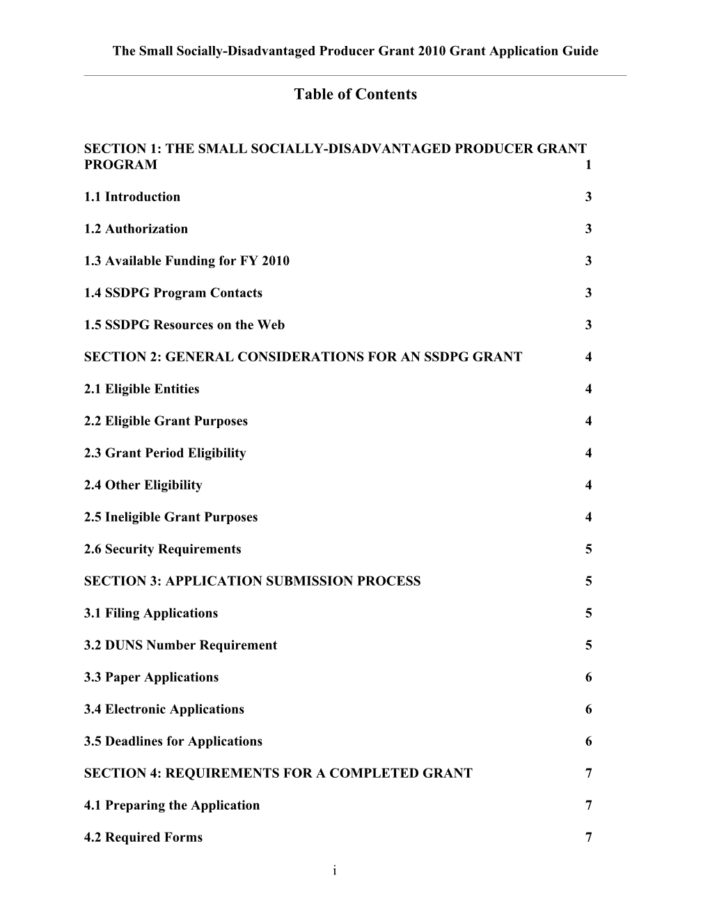 Section 1: the Value-Added Producer Grant Program