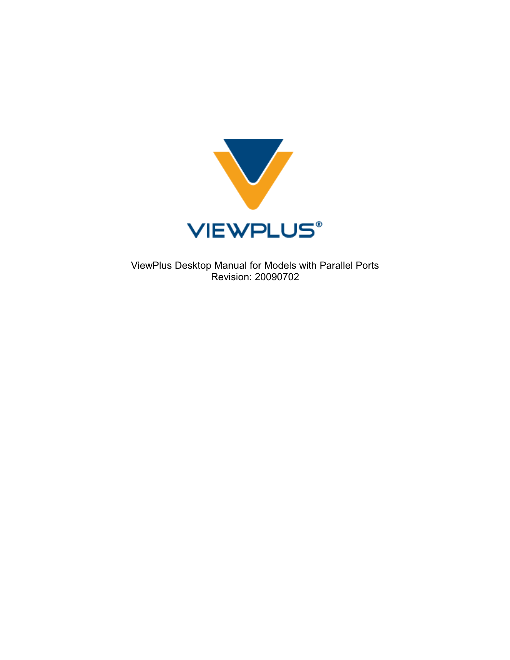 Viewplus Desktop Manual for Models with Parallel Ports