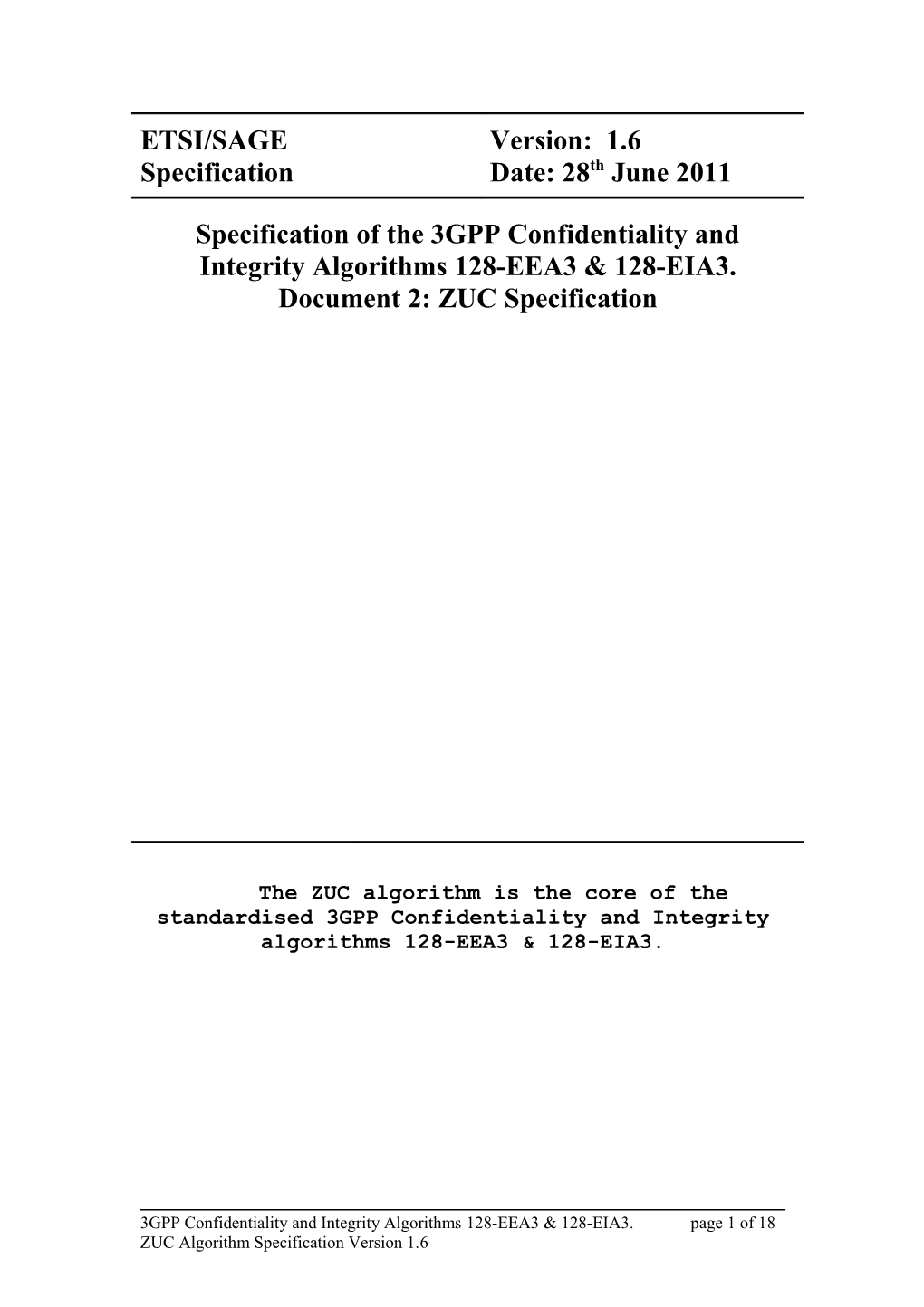 Xxx Algorithm Specification