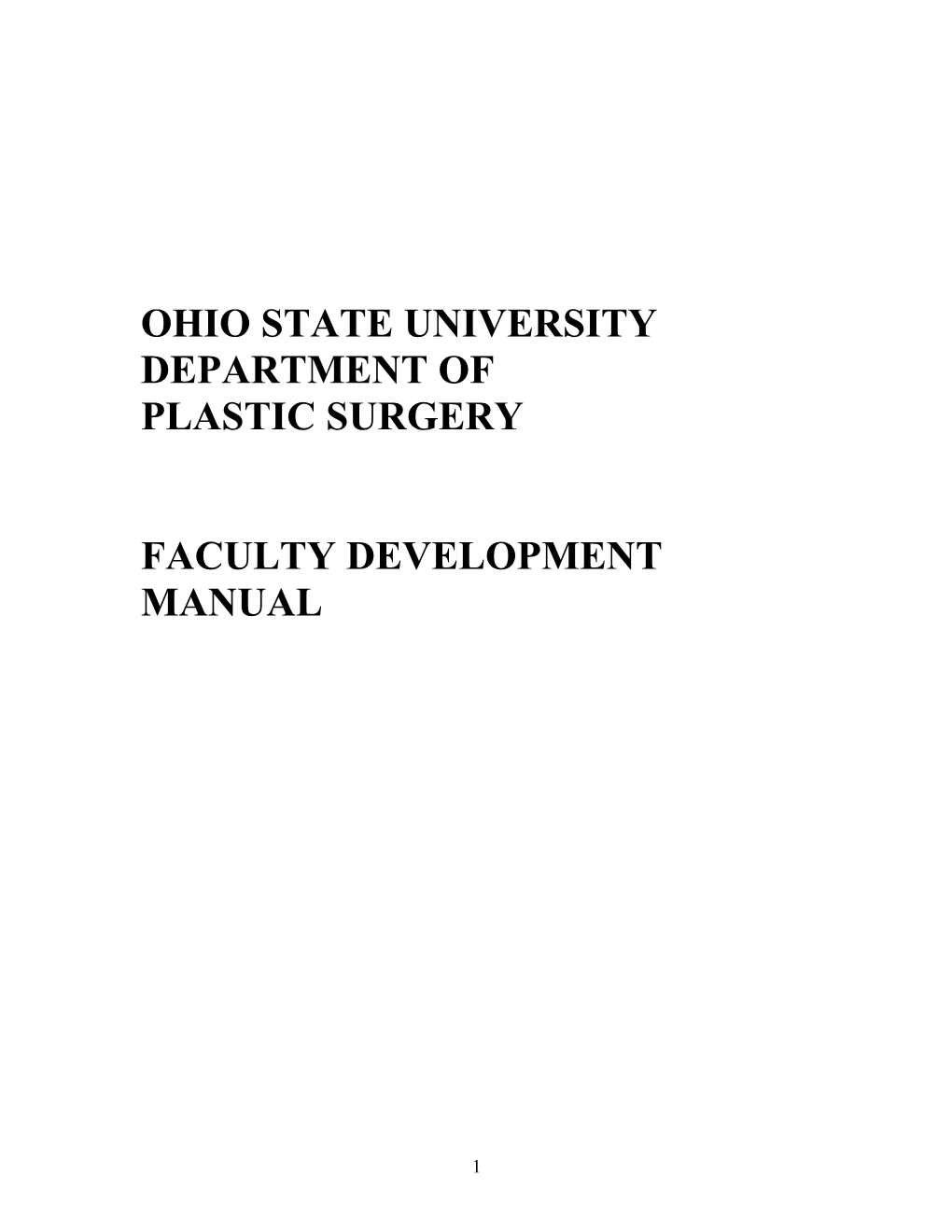 Ohio State University Department Of