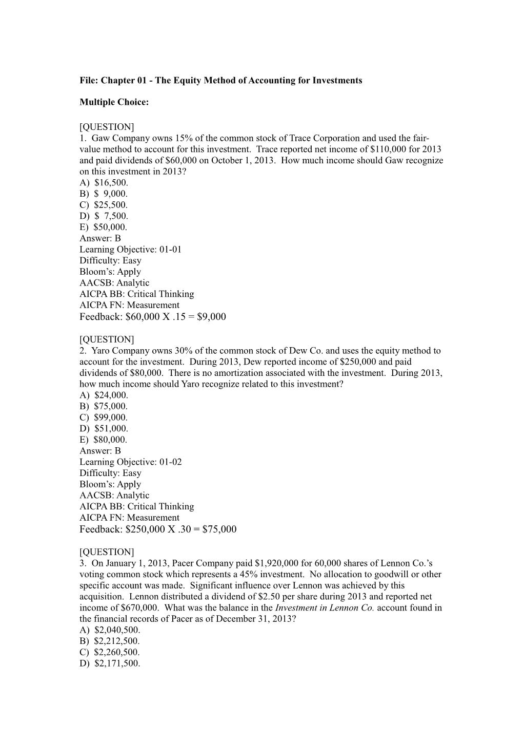 File: Chapter 01 - the Equity Method of Accounting for Investments