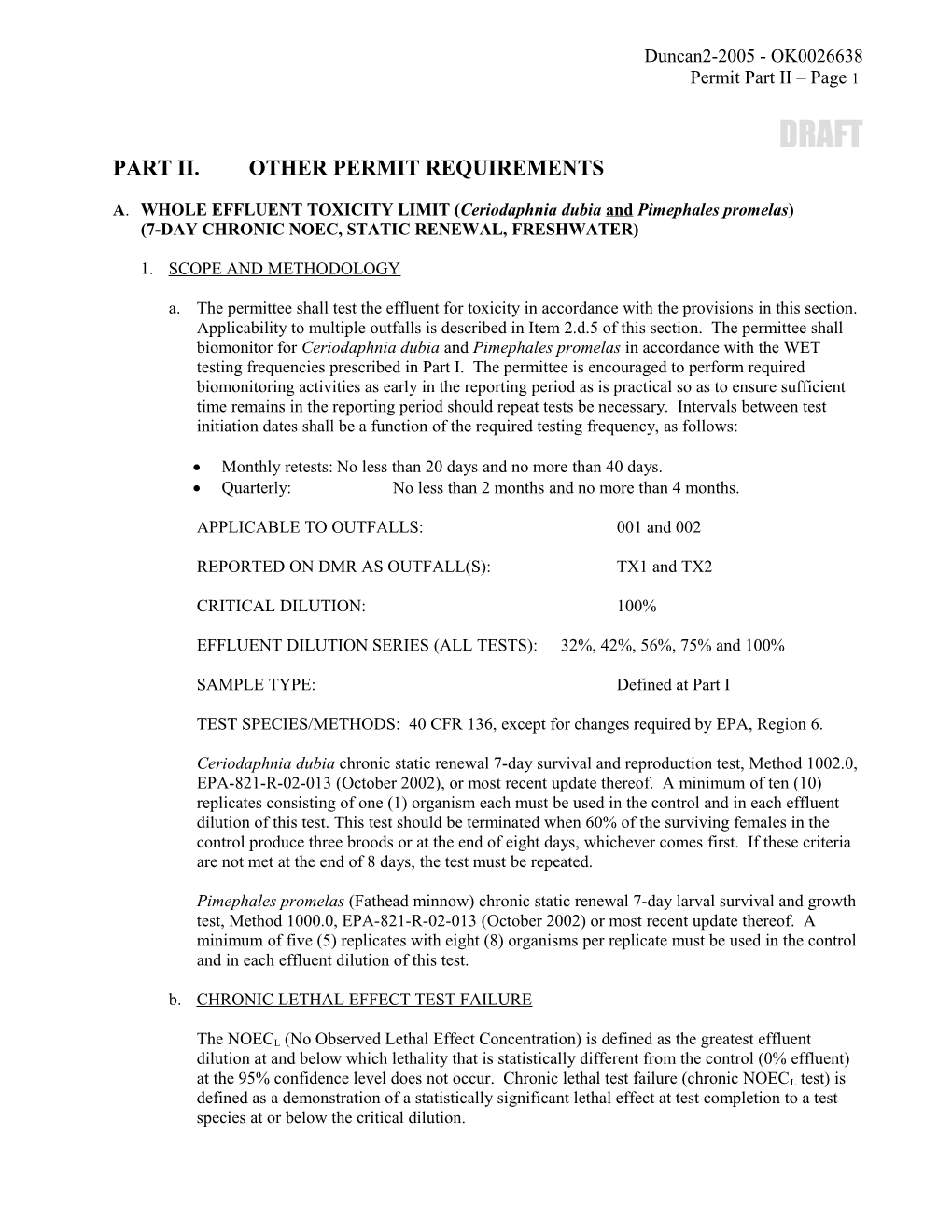 Part Ii. Other Permit Requirements