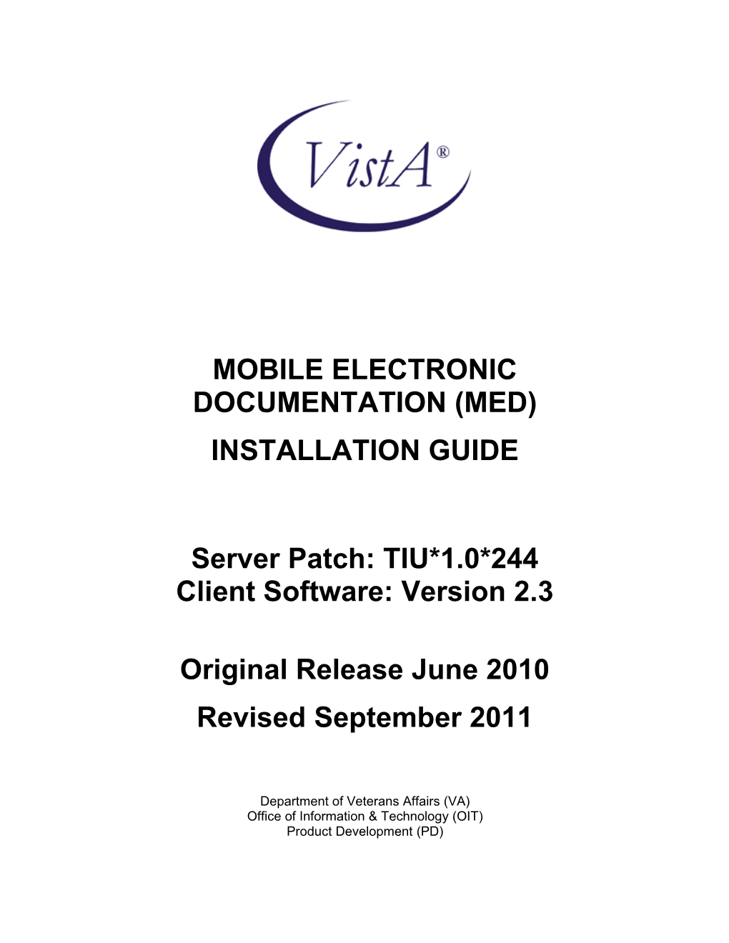 Mobile Electronic Documentation Installation Guide