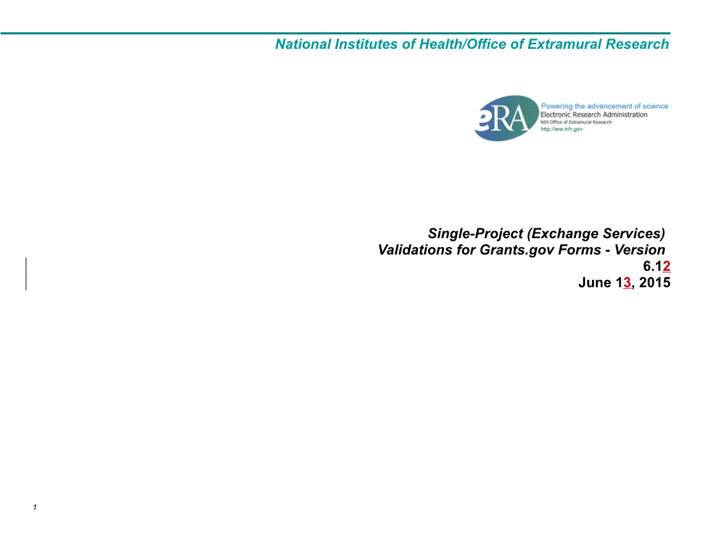 National Institutes of Health/Office of Extramural Research