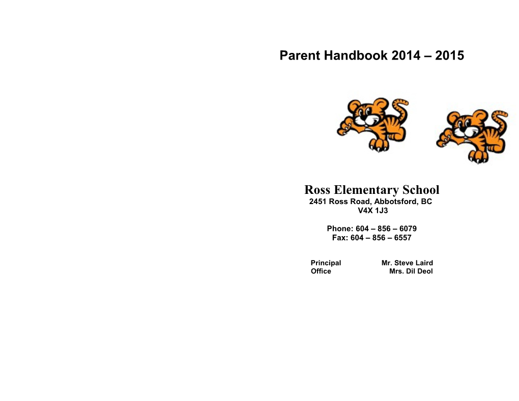 Parent Handbook 2014 2015