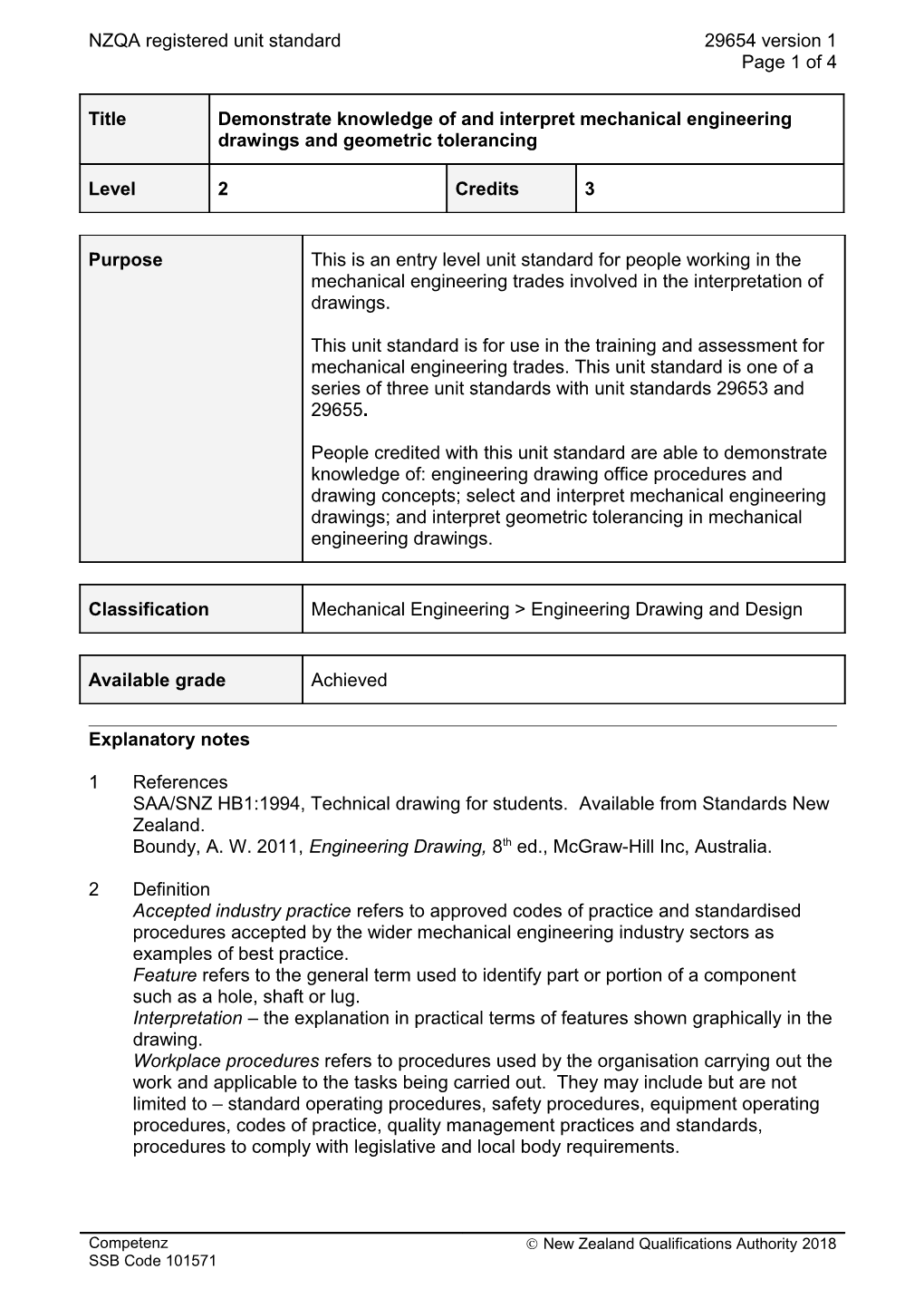 21910 Interpret Mechanical Engineering Drawings