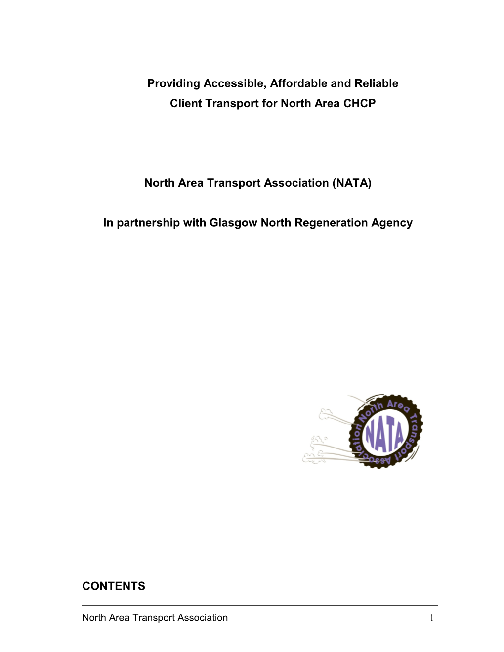 NATA Proposal for Delivery Transport for CHCP