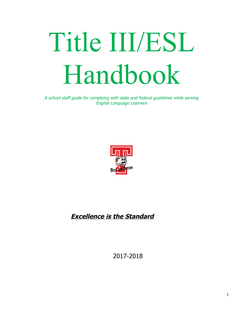 Title III/ESL Handbook