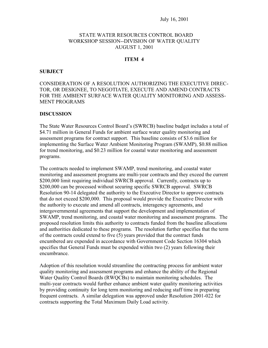 Ambient Surface Water Quality Monitoring & Assessment