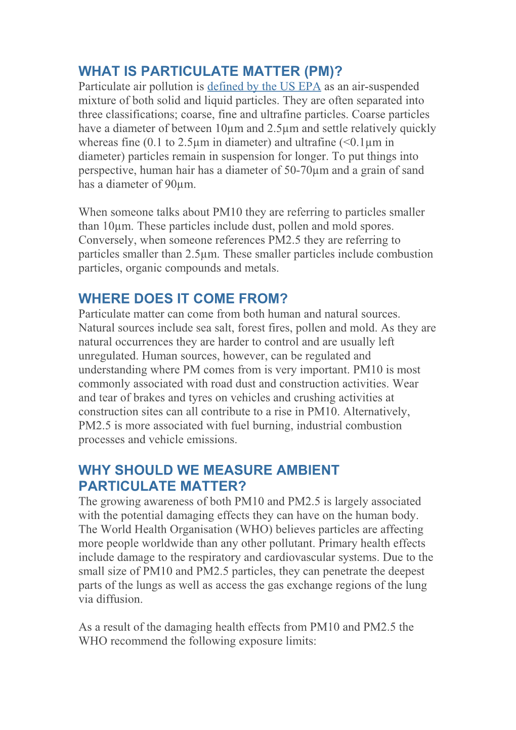 What Is Particulate Matter (Pm)?