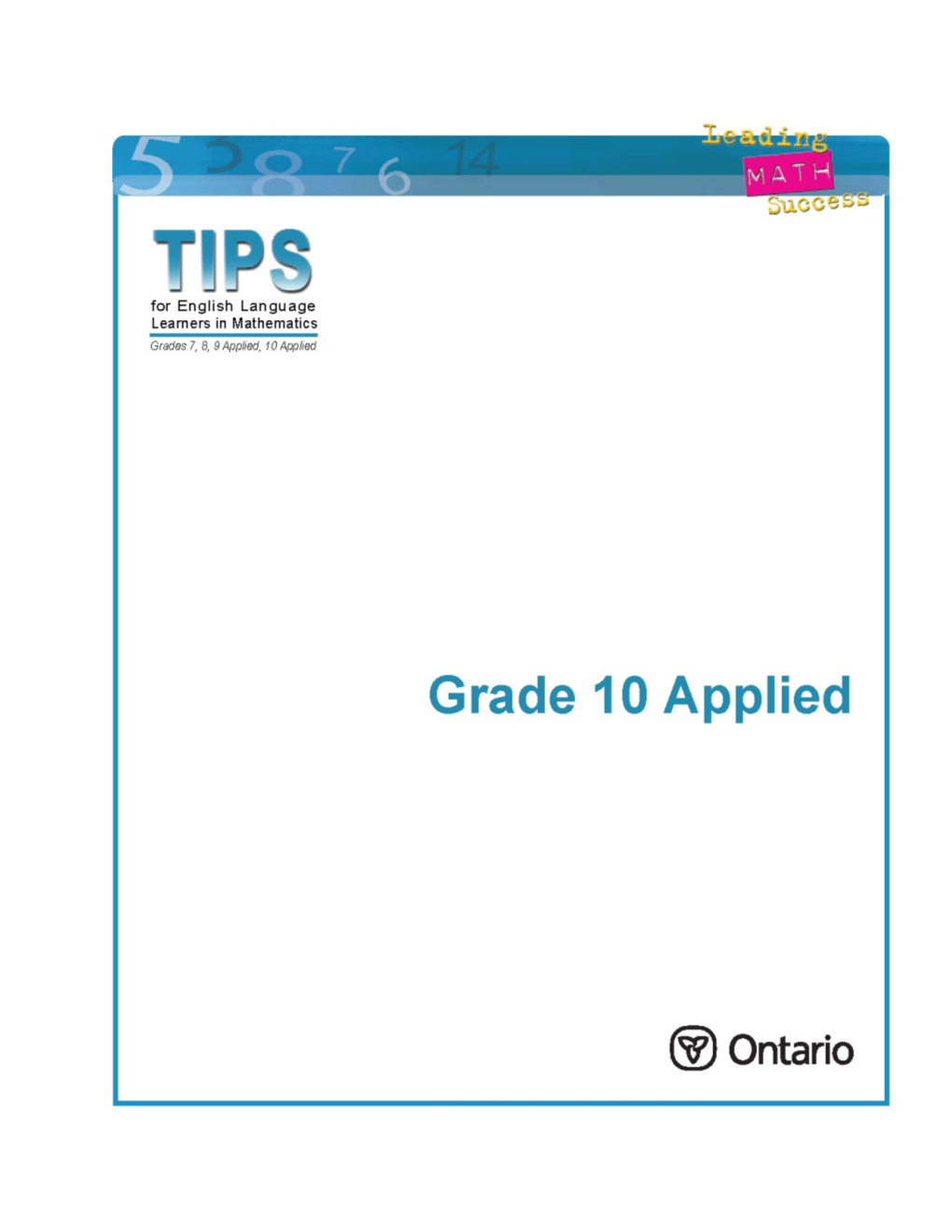 Unit 1: Similar Trianglesgrade 10 Applied