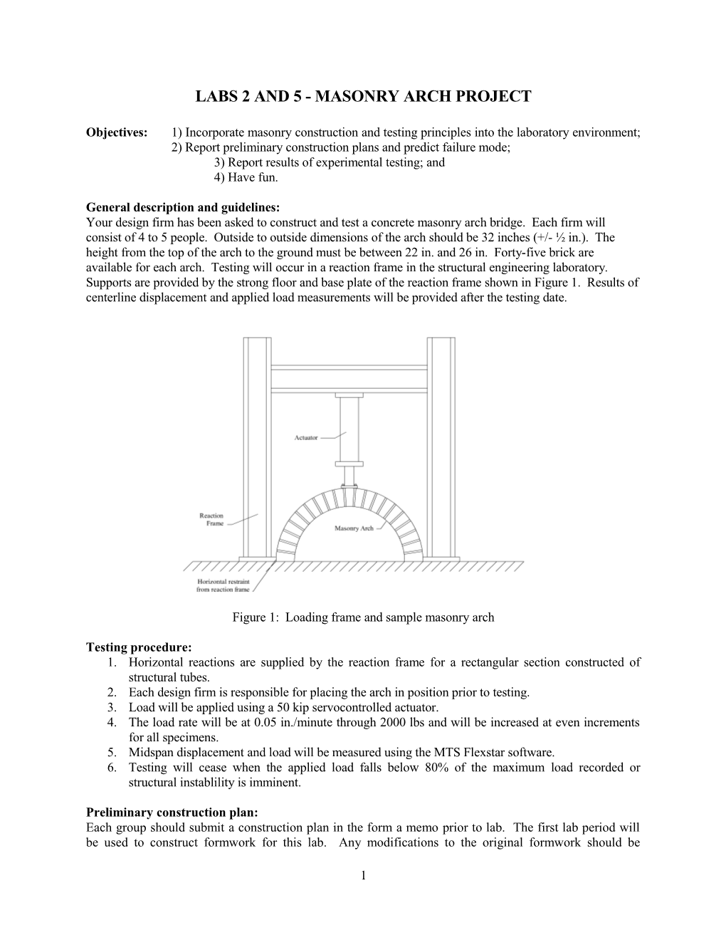 Labs 2 and 5 - Masonry Arch Project