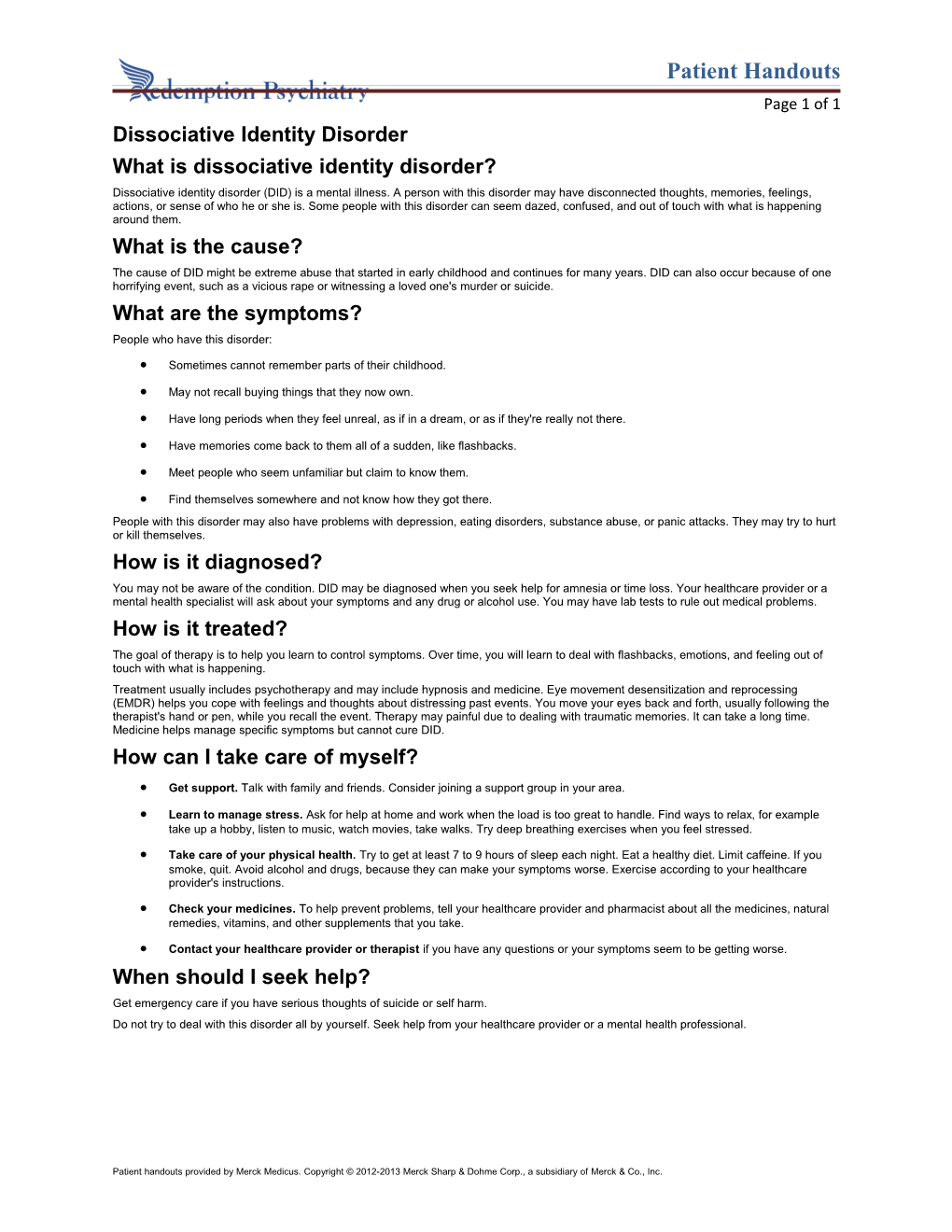 What Is Dissociative Identity Disorder?