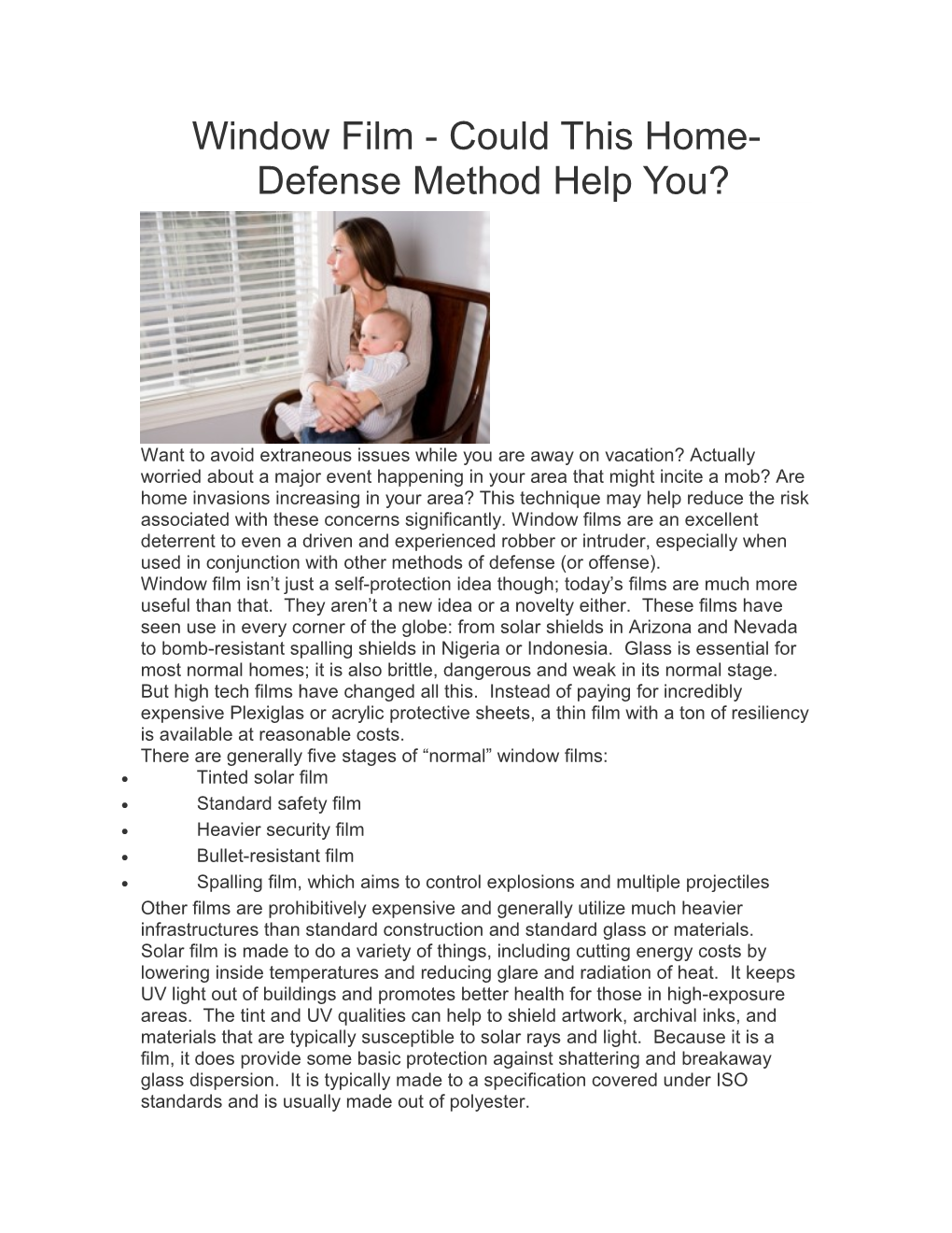 Window Film - Could This Home-Defense Method Help You