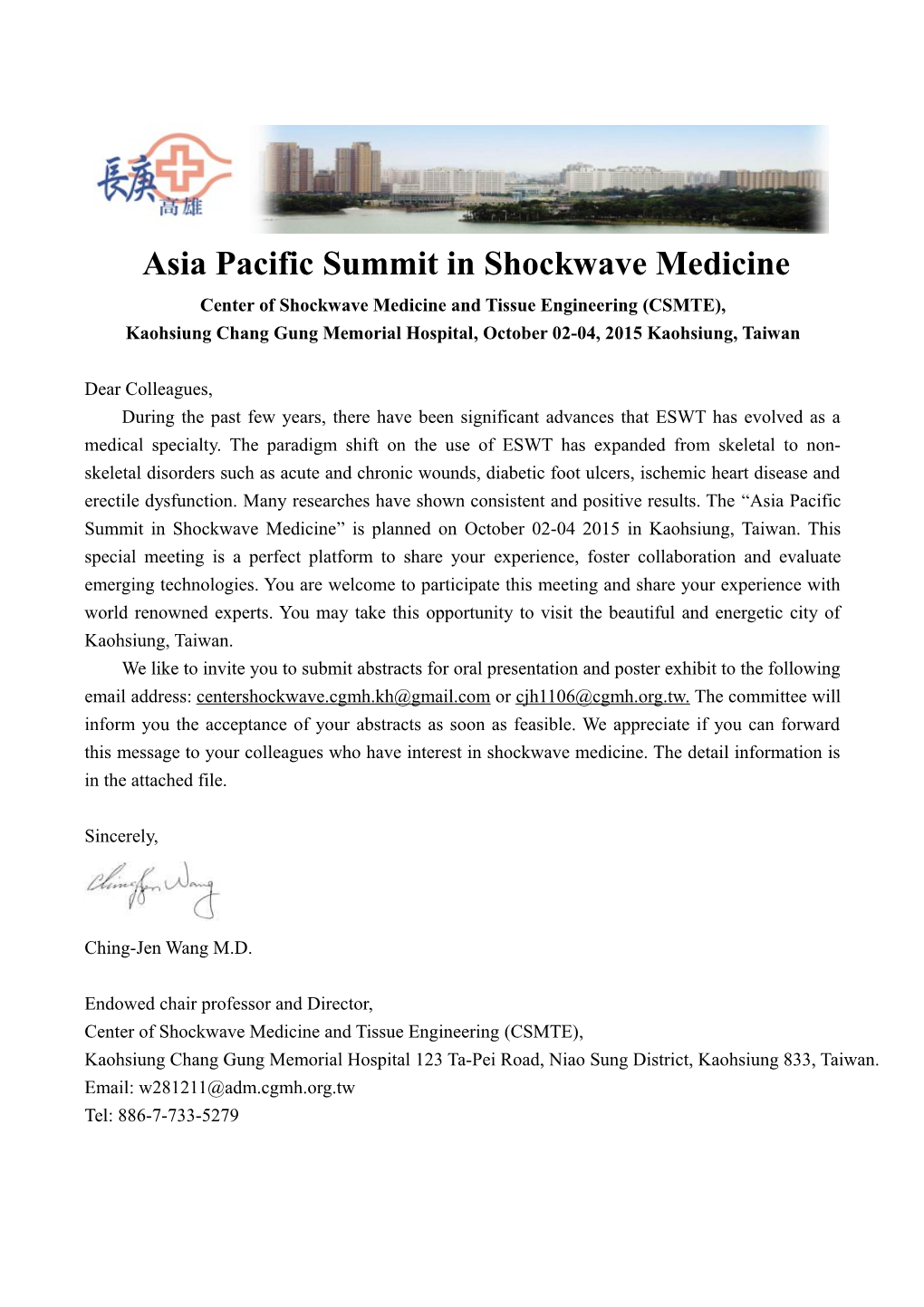 Asia Pacific Global Summit in Shockwave Medicine