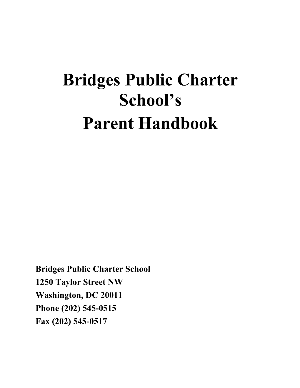 Bridges Public Charter School S