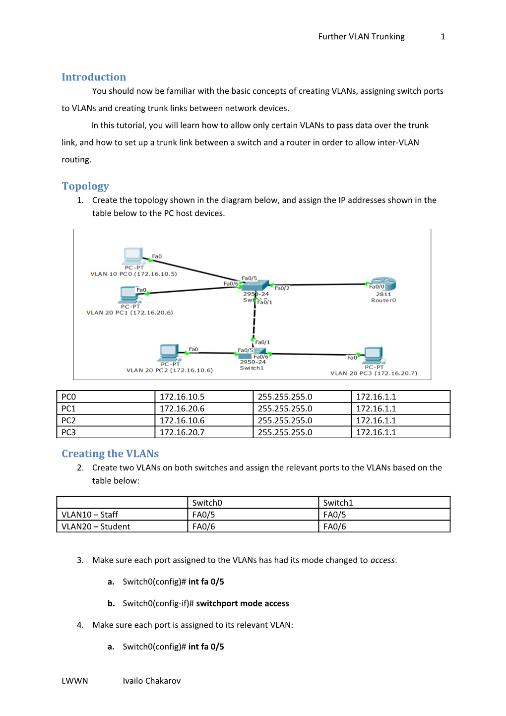 Further VLAN Trunking1