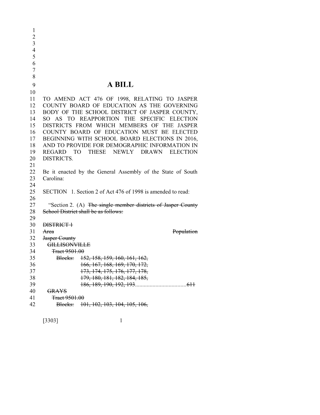 2015-2016 Bill 3303 Text of Previous Version (Jan. 13, 2015) - South Carolina Legislature Online