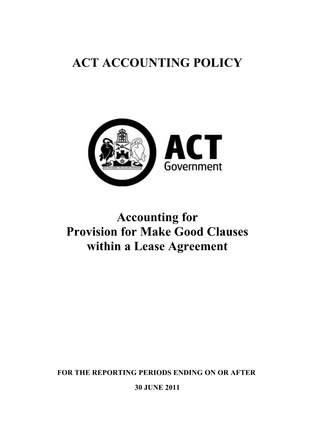 Accounting for Provision for Make Good Clauses Within a Lease Agreement Policyy