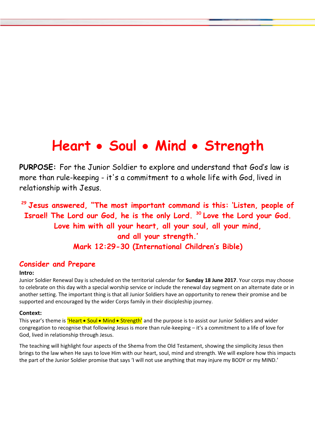 Heart Soul Mind Strength