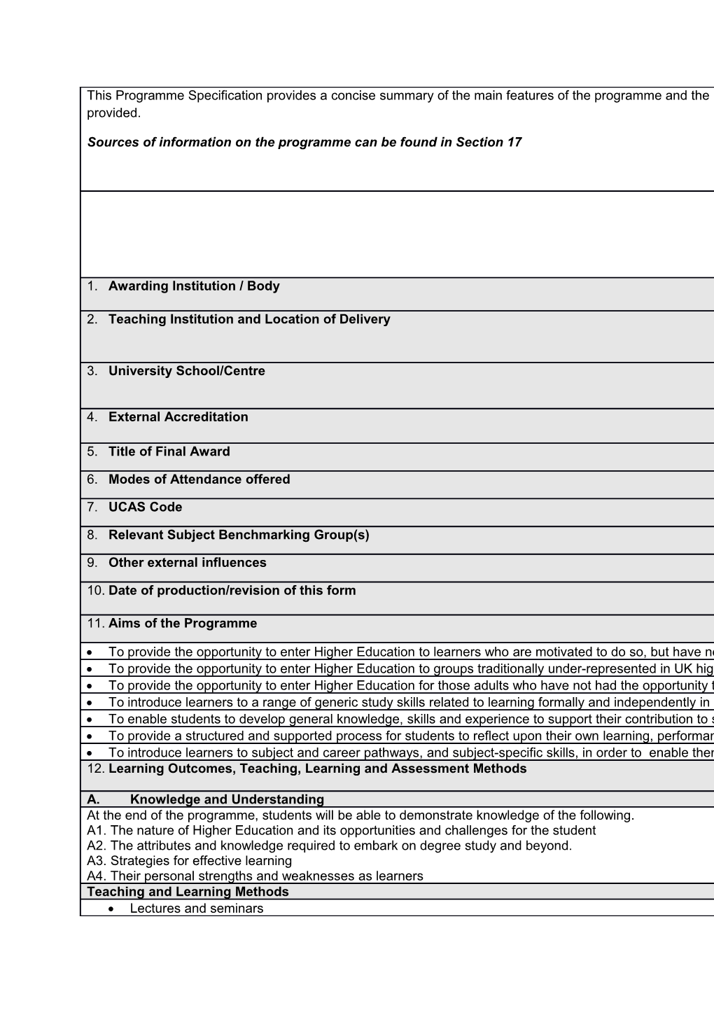 BA (Hons) Humanities and Social Sciences (Foundation Entry)