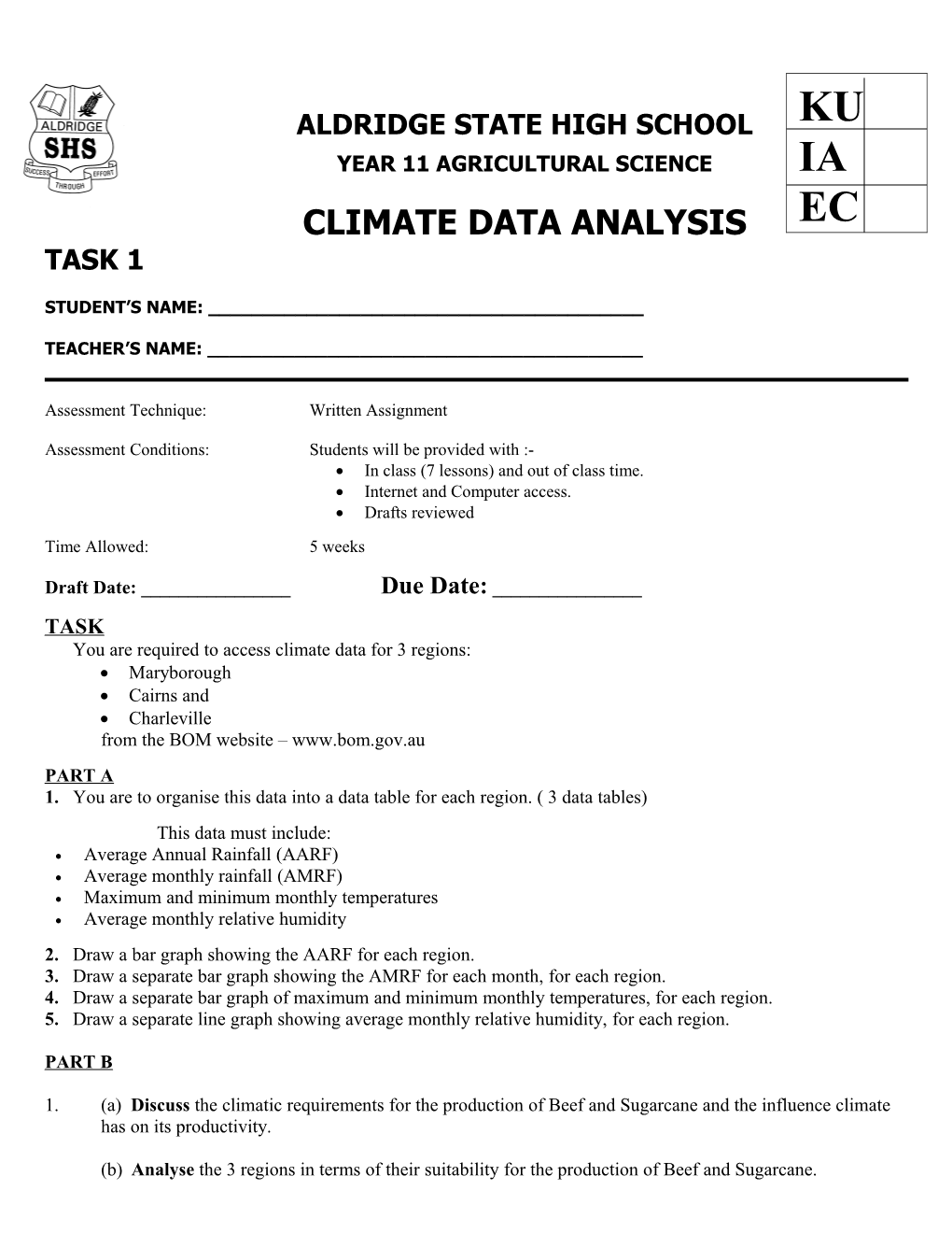 Climate Data Analysis Report