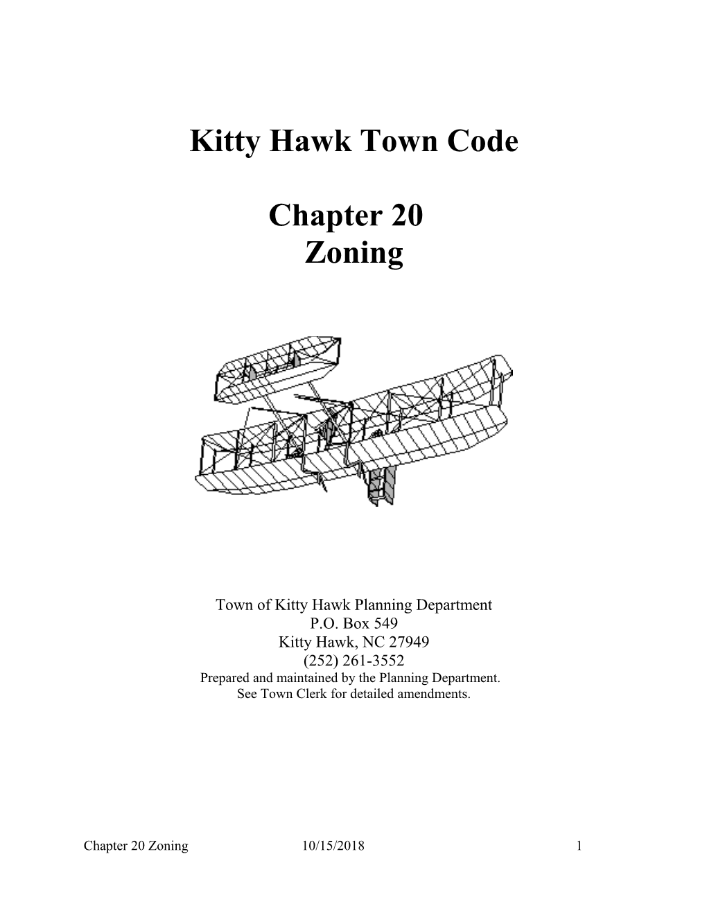 Kitty Hawk Town Code