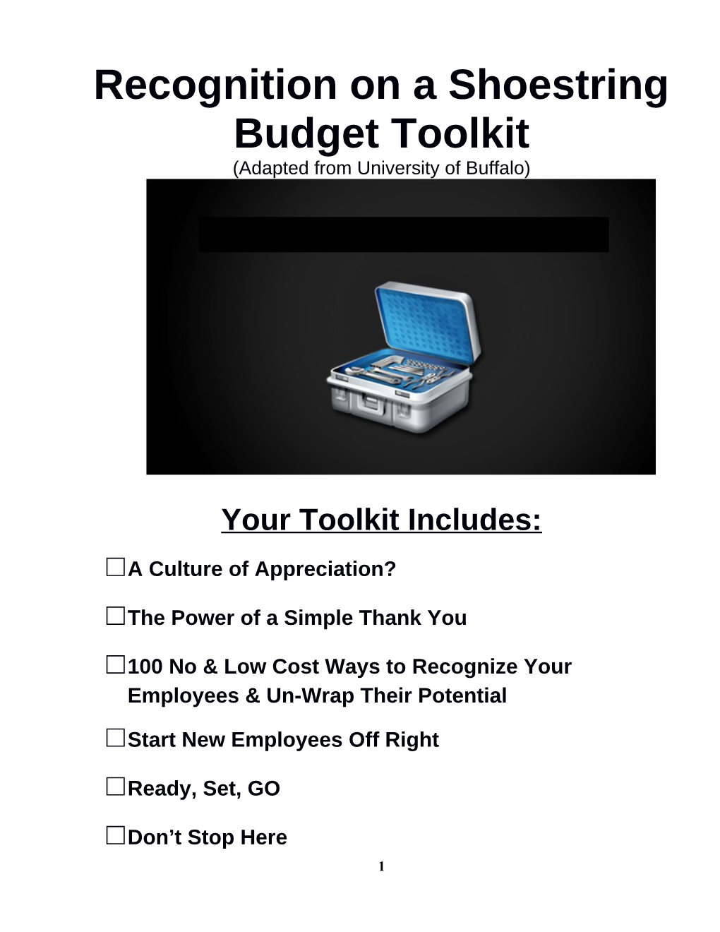 Recognition on a Shoestring Budget Toolkit