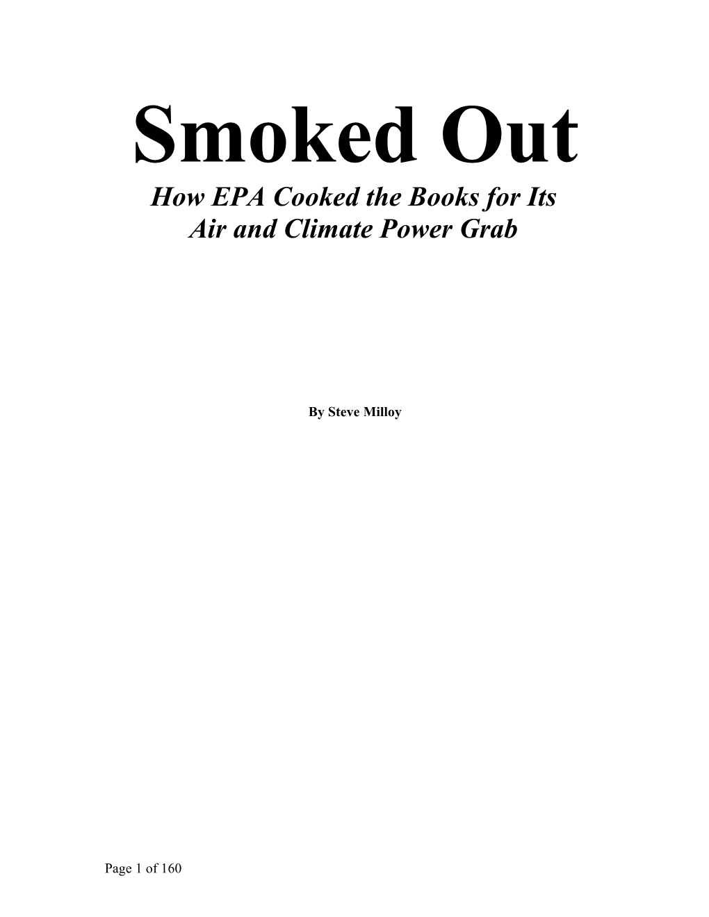 How EPA Cooked the Books for Its