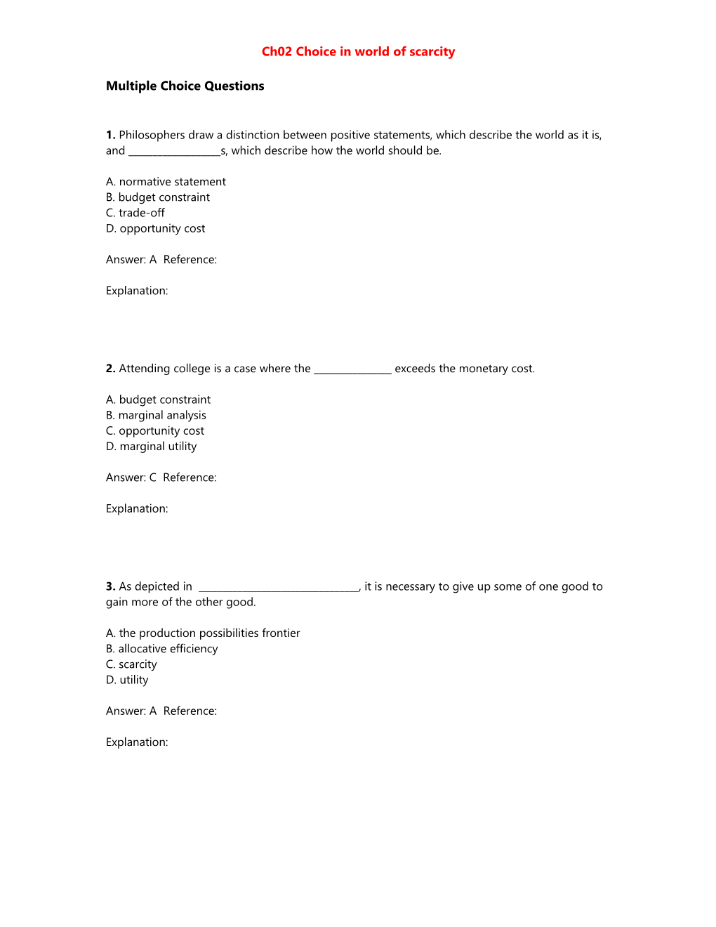 Ch02 Choice in World of Scarcity